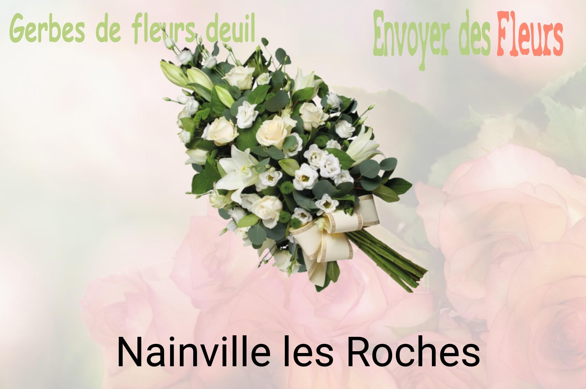 Gerbe de fleurs de deuil livrée à Nainville-les-Roches